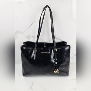 Michael Kors black patent leather‎ purse